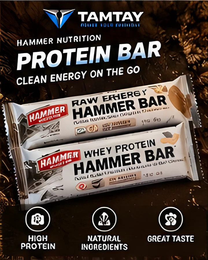 Hammer Raw Energy bar and Hammer Whey Protein bar